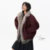 Modelo Nuevo Invierno 2026 Zuo Shan Diao Chaqueta de Cuero y Piel Integrada Acolchada de Algodón con Cuello de Piel Corto Espeso para Hombre, Tendencia de Abrigo de Algodón de Gama Alta