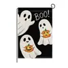 Banderas de Jardín de Halloween Nuevas Transfronterizas Banderas Impresas Digitalmente Venta al por Mayor Banderas de Decoración para Patio de Fantasmas y Calabazas Hechas a Medida