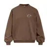 Sudadera con estampado de letras estilo americano, manga larga, cuello redondo para hombre, casual, corte holgado, moderna, versátil, prenda para pullover para primavera y otoño