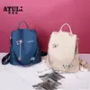 Mochila Antirrobo para Mujer 2025 Nuevo Estilo Coreano Mochila de Nailon Casual Florales para Exteriores Ligera de Doble Propósito Mochila de Moda