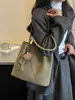 2026 Bolsa de Axila Tendência Grande Capacidade Bolsa Mãe-Filho Nova Moda Bolsa de Ombro Único Cor Sólida Toque de Luxo Bolsa Tote Retrô