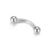 5/Paquete 2 Anillo para ceja esférico Acero inoxidable Clavo esférico para ceja Perforación corporal Suministro Comercio exterior Mayoreo