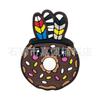 Canudo de rosquinha PET espiral canudo de festa desenho animado fivela patch cor de qualidade alimentar cotovelo acessórios para cachimbo