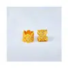 Cuentas de oro estilo antiguo con diamantes de alta retención de color, cuentas espaciadoras huecas, accesorios para joyería DIY de mariposa y rosa, cuentas para pulseras