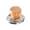 Mango de Madera Tapa de Olla Cocina Universal Resistente a Altas Temperaturas Anti quemaduras Asa de Tapa de Olla Estilo Antiguo Perilla de Olla Anti quemaduras Perla Superior Tapa de Olla Mango de Madera