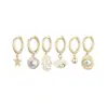 Aretes de Perla en Forma de Gota de Agua con Diseño de Flor Estilo Lujo Ligero para Mujer, Aros con Diamantes Estrellados, Exquisitos Pendientes de Alta Gama al por Mayor