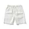 Estilo Nuevo de Verano para Hombre Pantalones Cortos Casuales Transpirables y a la Moda Hechos de Mezcla de 70% Ramio + 30% Algodón 12708
