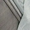 Tela de Cuadros de Nylon 40D de Malla 0.3 Negra de Seda Ligeramente Arrugada para Chaquetas, Sombreros, Bolsos, Trajes Casuales, Chaquetas Deportivas de Plumas
