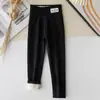 Leggings de Algodón Puro para Niñas, Ropa Exterior de Otoño para Niños, Pantalones de Cintura Alta, Pantalones Cálidos de Moda Estilo Coreano para Niñas Tallas Mediana y Grande