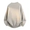 Transfronterizo 2026 Invierno Nuevo Talla Grande Moda Rayas Cuello Redondo Casual Tejido Grueso Suéter Top para Hombre Tendencia