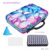 Herramientas de Pintura de Diamantes Bolsa de Almacenamiento Portátil de Cuero Colorido Sub-paquete Taladro 70 Botella Redonda Nuevo Estilo Traje de Herramientas de Taladro de Punto