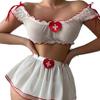 Amazon Fuente de Comercio Exterior Vestido de Enfermera Europeo y Americano Traje de Juego de Roles Uniforme de Lencería Sexy de Encaje Tentación