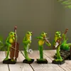 Estilo Americano Tianyuan Instrumento Musical Rana Jardín Música Animal Adornos Hogar Balcón Escritorio Estantería Decoración Combinación