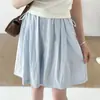 Shorts de Seda Gelada de Verão M-3XL com Cordões Laterais para Gestantes, Corte Solto Casual Versátil Design Simples