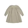 En Stock Otoño/Invierno Lou Nuevo Elegante Vestido de Encaje de Manga Larga para Niña, Vestido de Salida para Bebé Niña, Ropa Infantil