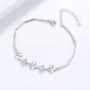 Pulseira da Sorte de Trevo de Quatro Folhas Nova Mais Vendida para Mulheres, Luxo Leve, Pulseira de Zircônia Microcravejada Simples e Fashion para Namorada e Melhor Amiga