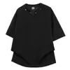 Camiseta de Manga Curta para Homem, Marca Tendência de Verão, Algodão Mamba com Sensação de Gelo, Caimento Solto Casual Esportivo Masculino, Top Masculino Amigo da Pele e Respirável