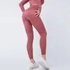 Amazon Wish Roupa Esportiva e Fitness de Celebridade da Internet Conjunto de Duas Peças com Barriga de Fora Manga Longa Yoga Calças de Corrida e Treino de Cintura Alta