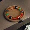 Pulsera de ágata para hombre, pulsera de ágata antigua, pulsera de ágata con cabeza de Buda, modelo de 20 yuanes, puesto de fabricantes de jade