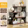 Estantería de escritorio, estante de almacenamiento de panel perforado para escritorio, estante de almacenamiento multicapa para dormitorio de dormitorio, estante de almacenamiento elevado simple de doble capa