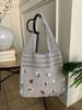 Bolso de punto retro transfronterizo, bolso de mano de gran capacidad, bolso tejido, bolso de flores, bolso de lana, bolso de mujer