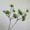 Plantas Verdes Artificiales para Paisajismo, Ramas de Pino, Tuya, Hojas de Pino, Pinos y Cipreses, Decoración de Árbol de Banyan, Materiales Decorativos para Arreglos Florales de Paisaje en el Hogar