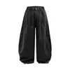Roupas Masculinas Jie Zhan Lyocell Sensação Fresca Calças Balloon 26 Outono Nova Marca Tendência Estilo Preguiçoso Retrô Calças Cargo de Pernas Largas