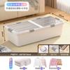 Caja de almacenamiento para la parte inferior de la cama, caja de almacenamiento para ropa, edredón, acabado transparente, con cajón con ruedas, para el hogar