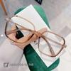 M3106 Caperucita Roja Estilo Celebridad de Internet Marco Grande Anti-Luz Azul Lente Plano Gafas Cuadradas Transparentes de Moda para Hombre y Mujer