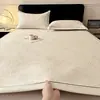Conjunto de Lençol com Manta Refrescante de Seda Gelada Jacquard, Conjunto de Três Peças para Verão com Ar Condicionado, Manta Macia Refrescante para Cama, Lavável à Máquina