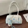 Bolsa de ombro de design de nicho transfronteiriço 2026 nova poá retrô versátil bolsa de mão simples para o dia a dia bolsa bowling
