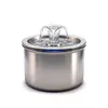 Dispensador de Água Inteligente para Pets 2.2L Aço Inoxidável Redondo Silencioso Fonte de Água para Cães e Gatos Dispensador Automático de Água Fonte para Gatos