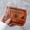 Retro business dollar folding card holder carteira de motorista multi-cartão carteira de motorista multi-funcional PU carteira curta masculina atacado