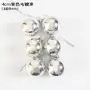 Bola de Natal Transfronteiriça Amazon Temu Bola Galvanizada a Prata Bola Rosa Fosca de Natal Decoração de Árvore de Natal Pequeno Pingente