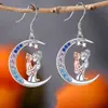 Nuevos Pendientes Brillantes del Día de la Madre, Memorial Madre e Hija, Transparentes, Simples, Exquisitos, de Personalidad Creativa, Pendientes de Moda Versátiles