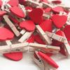 Clip de madera pequeño con foto de amor roja creativa, decoración del hogar, manualidades, clip de madera para fotos de jardín de infantes, colgante artesanal