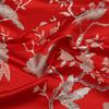 [Iluminando las Cejas] Tela Jacquard Brocado Estilo Chino Seda Dorada Pájaro Vestido Infantil Moda Tela Cheongsam