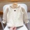 Camiseta Base Forrada com Lã Feminina Top Quente Forrado com Lã para Meninas Roupa de Veludo Peça Única Infantil Gola Meia-alta Inverno Forrada com Lã