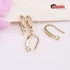 Acessórios folheados a ouro 14K zircônia micro cravejada gancho de orelha material para brincos DIY feitos à mão acessórios de joalheria para brincos