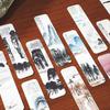 Marcapáginas de papel con diseño de paisaje de doce pantallas, con clip de página de pintura famosa de paisaje Qi Baishi, regalo creativo de estilo chino