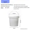 Molde de mão de gesso PP balde de plástico 3 litros 5 litros balde de toalha molhada com tampa balde selado de qualidade alimentar embalagem balde de tinta