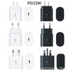 Cargador Samsung PD25W Transfronterizo 45W US, Europeo y Británico Cabezal de Carga Súper Rápida para Teléfono Móvil
