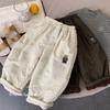 Pantalones para niño Otoño e Invierno Engrosados Ropa para niños 2025 Nuevo Pantalón Casual de Felpa para Niños Versión Coreana Pantalón Largo Cálido para Niño