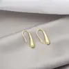 Brincos Minimalistas Coreanos Estilo Ins com Design de Gota d'Água Dourada, Brincos Pequenos Versáteis Exquisitos Tendência Estilo Hong Kong