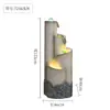 Fuente de agua en cascada multicapa estilo lujo ligero, agua circulante, para sala de estar interior, decoración de patio, o como regalo para la inauguración de un salón de belleza