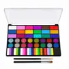 Set de Pigmentos de Pintura Facial de 42 Colores para Copa Mundial Transfronteriza Soluble en Agua Pigmento para Pintura Corporal Halloween Navidad