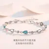 Pulseira de prata de lei 925 feminina estilo coreano cristal personalidade simples amigas Mori presente para o dia do estudante Dia dos Namorados para namorada
