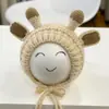 Otoño Sur gorro de bebé invierno gorro cálido con forro polar orejeras de bebé con astas gorro de lana para niños