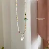 Collar de Gato Inspirado en el Diseño con Elementos de Gato, Joyería con Cuentas, Collar Elegante al por Mayor, Cuentas Coloridas Versátiles