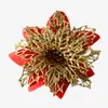 Decorações de Natal Acessórios de Flor de Natal Rosa Cebola Dourado Rosa Flor de Natal Acessórios de Árvore de Natal Pingente